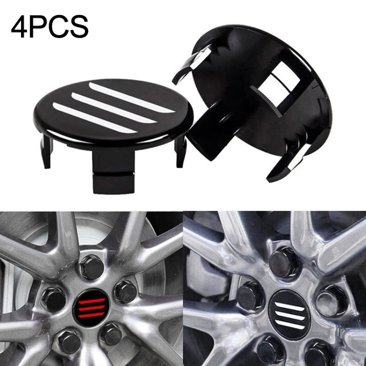

4 PCS Three Pattern Car Tire Hub Central Cap Cover for Tesla Model 3 (White)