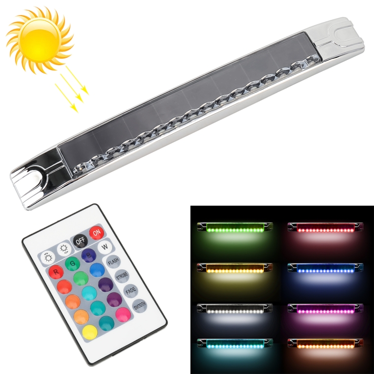 

Car Solar Energy Multi-functional Emergency Light 15-color Strobe Lamps with Remote Control