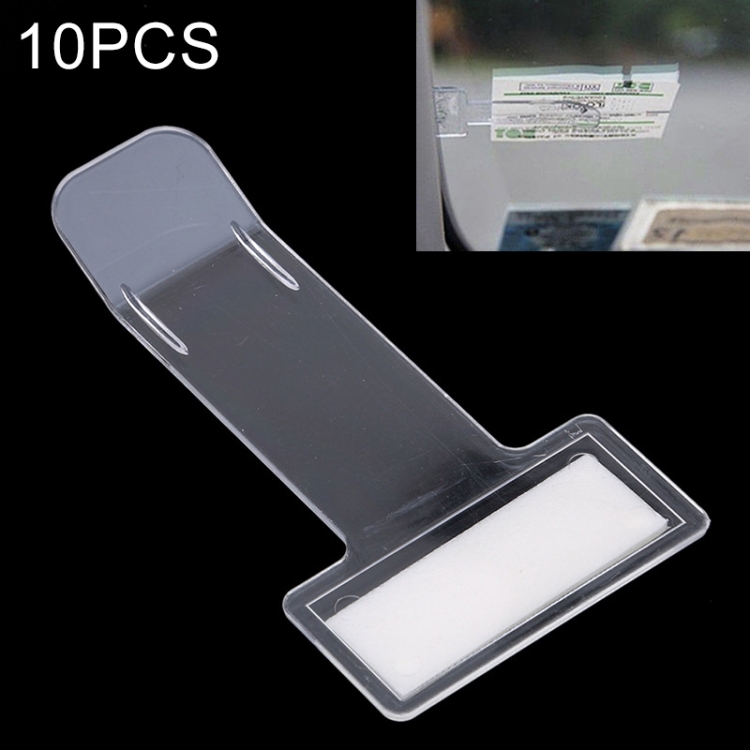 

10 PCS Car Plastic Mounted Bill Clip Holder Parking Timing Car Ticket Holder