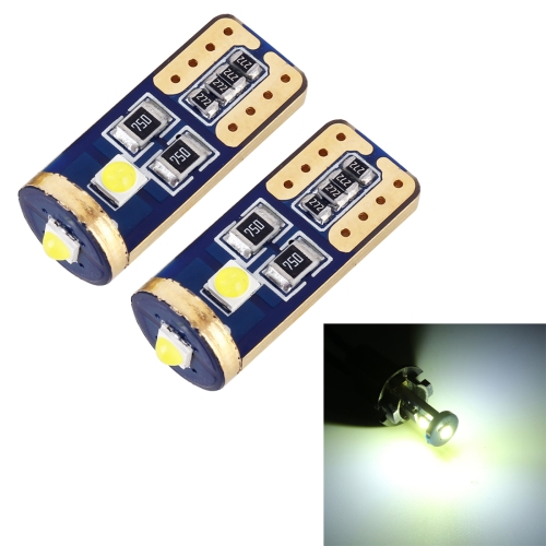 

2 PCS T10 / W5W / 168 / 194 DC12V / 1.2W / 6000K / 85LM 3LEDs SMD-3030 Car Clearance Light