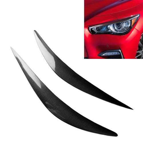 

Carbon Fiber Car Mould Pressing Lamp Eyebrow Decorative Sticker for Infiniti Q50 2014-2019