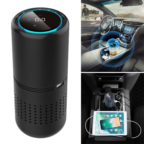 

E-F1 Car Anion Air Purifier USB Aromatherapy HEPA Car Air Purifier with Panel Gesture Control