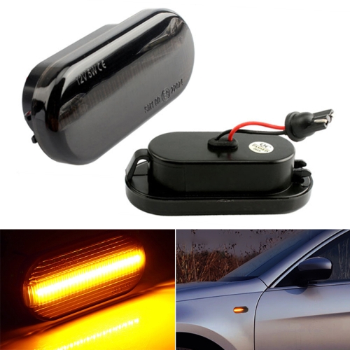 

2 PCS D12V / 5W Car LED Leaf Board Side Water Turn Signal Light for Volkswagen(Black)