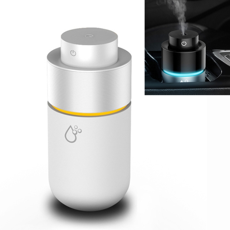 

Car Mini Humidifier Air Purifier Humidifier USB Aromatherapy Deodorization(White)