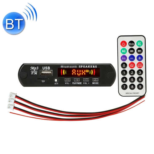 

Car 5V 2x3W Audio MP3 Player Decoder Board FM Radio TF USB 3.5mm AUX, with Bluetooth / Recording Call Function / Power Amplifier / Remote Control