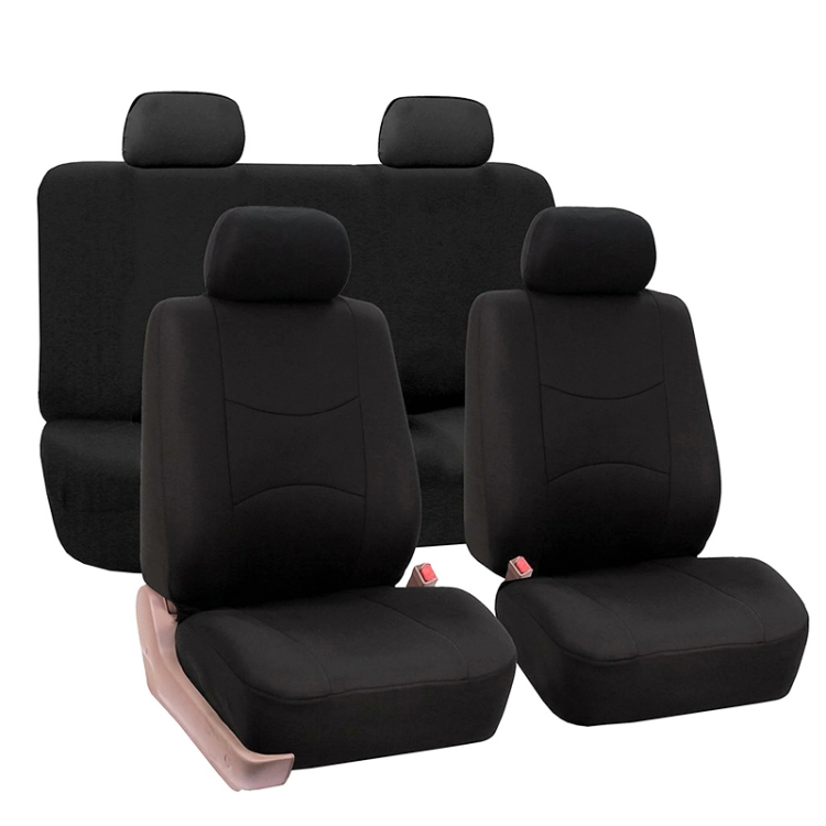 

9 in 1 Universal Four Seasons Anti-Slippery Cushion Mat Set for 5 Seat Car, Style:Ordinary (Black)