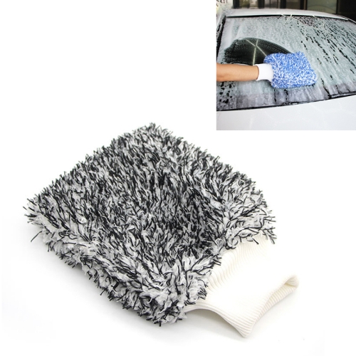 

Microfiber Dusting Mitt Car Window Washing Cleaning Cloth Duster Towel Gloves (Black)