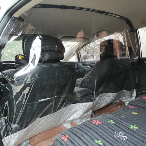 

Car Quarantine Transparent Anti-spray Shield Anti-Saliva Protective Film, Front and Rear Separate PVC + Cloth