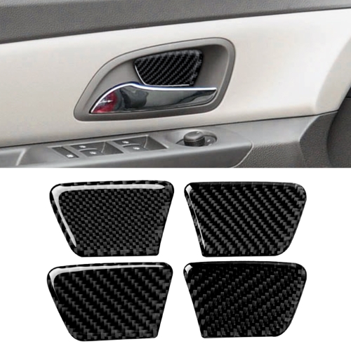 

4 PCS Car Carbon Fiber Door Bowl Decorative Sticker for Chevrolet Cruze 2009-2015, Left and Right Drive Universal