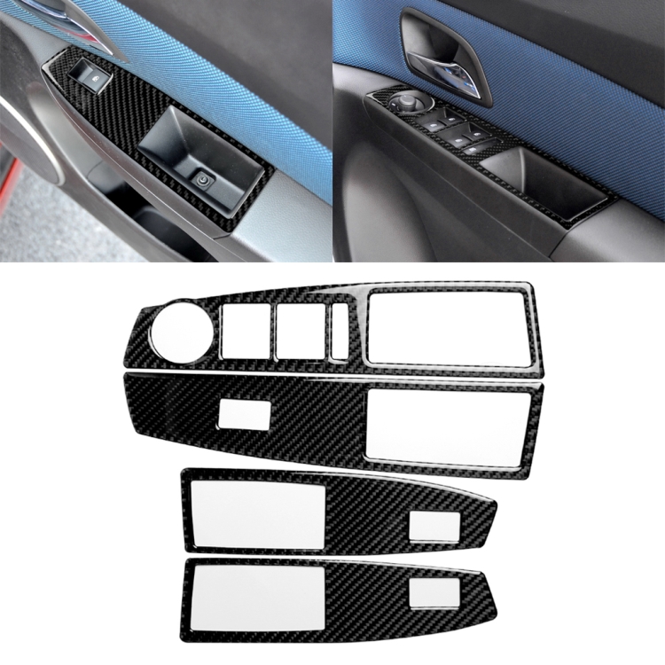 

Car Carbon Fiber Window Lift Switch Panel Decorative Sticker for Chevrolet Cruze 2009-2015, Right Drive