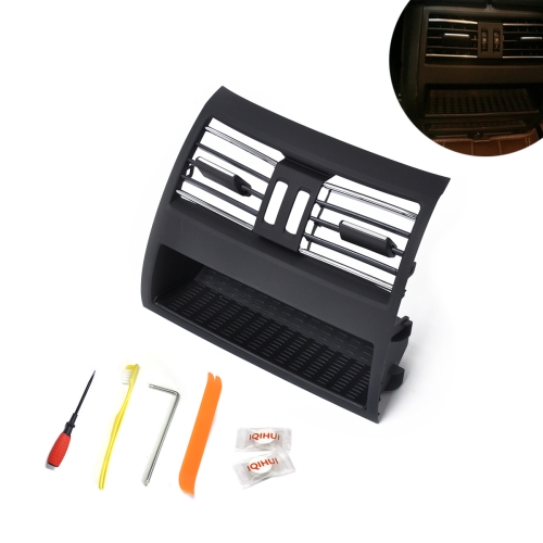 

Car Plating Rear Console Grill Dash AC Air Vent 64229172167 for BMW 5 Series, with Installation Tools