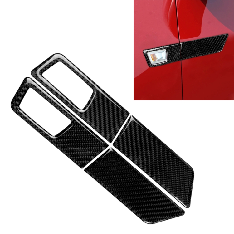

4 in 1 Car Carbon Fiber Turn Light Panel Decorative Sticker for Chevrolet Cruze 2009-2015, Left and Right Drive Universal