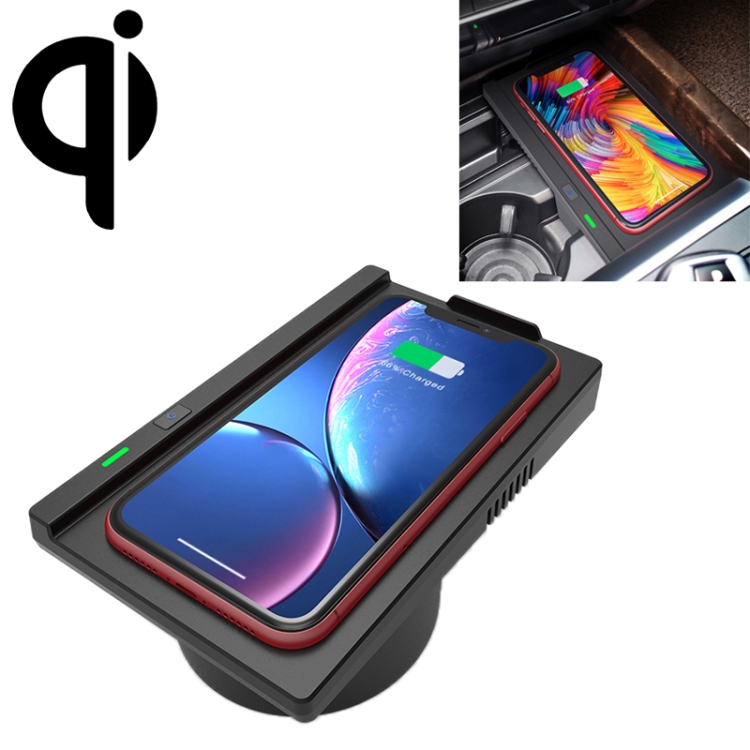 

Car Qi Standard Wireless Charger 10W Quick Charging for 2014-2018 BMW X5 / X6, Left Driving