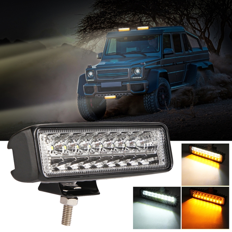

6 inch DC10-30V 10W Double Colors 2-row LED Working Lamp Vehicle Spotlight