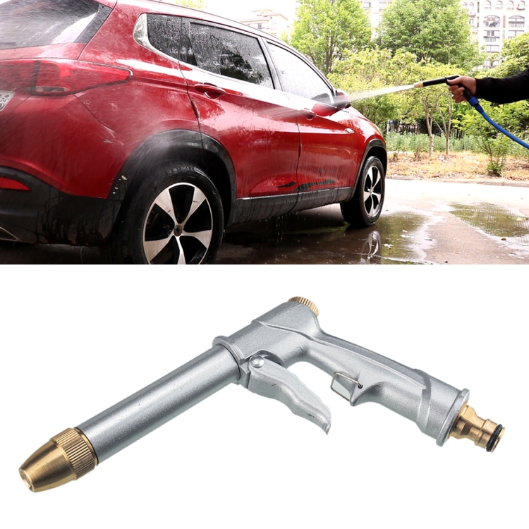

Car / Household Portable High Pressure Wash Water Gun Garden Irrigation (Silver)