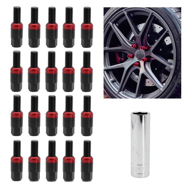 

XH-AN005 Car Universal Modified Wheel M12 Reinforced Bolt 7075-T6 Forged Aluminum Alloy Reinforced Screw (Black)