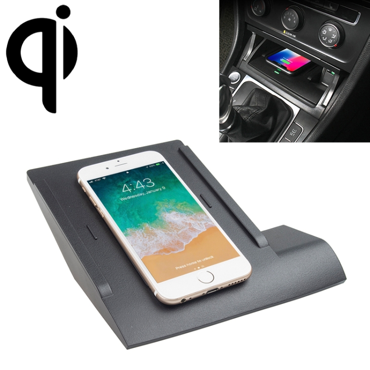 

Car Qi Standard Wireless Charger 10W Quick Charging for Volkswagen Golf 7 2016-2019, Left Driving