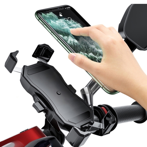 

Motorcycle / Bicycle Semi-automatic Contraction Fixing Bracket Phone Holder