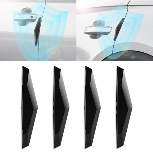 

4 PCS Universal Car Screaming Bumper Door Anti-collision Strip Protection Guards Plastic Trims Stickers(Black)