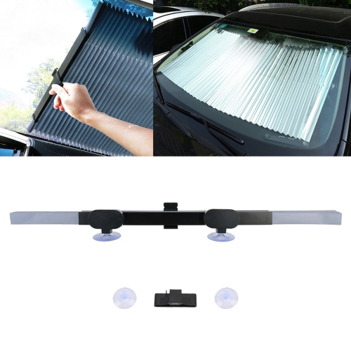 

Car Sucker Suction Cups Retractable Windshield Sun Shade Block Sunshade Cover for Solar UV Protect, Size: 65cm