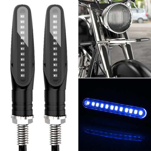 

2 PCS D12V / 1W Motorcycle LED Waterproof Side Lights Turn Signal Light(Blue Light)