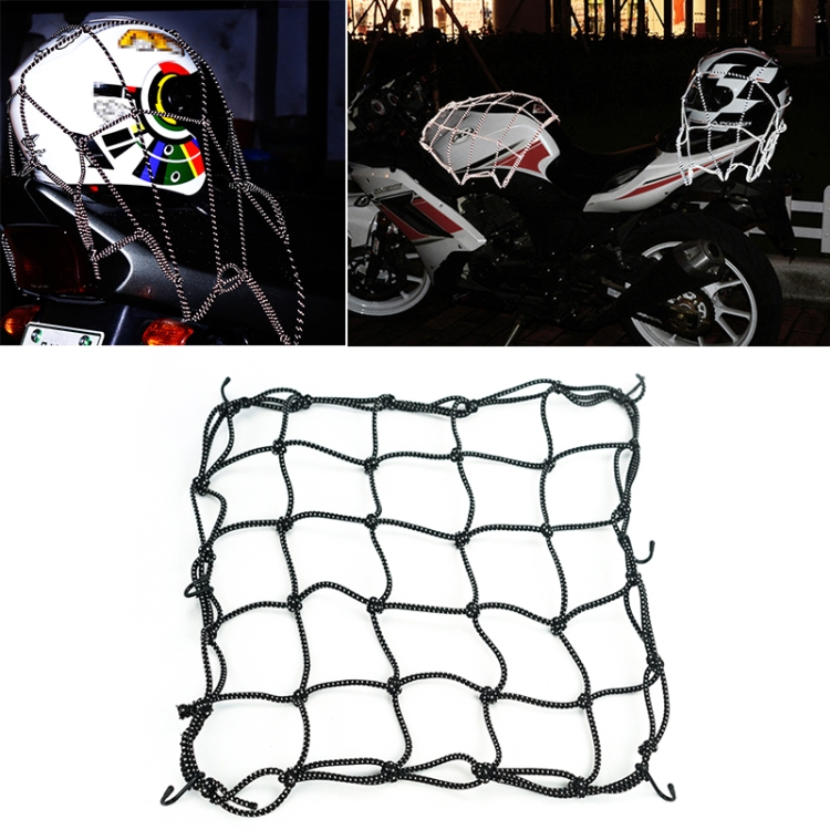 

Motorcycle Reflective Helmet Net Fuel Tank Fix Net, Size: 30 x 30cm (Black)