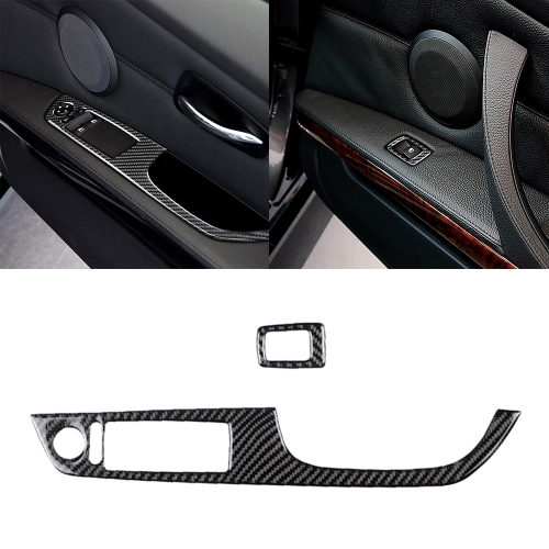 

2 in 1 Carbon Fiber Car Right Driving Lifting Panel Decorative Sticker for BMW E92 2005-2012