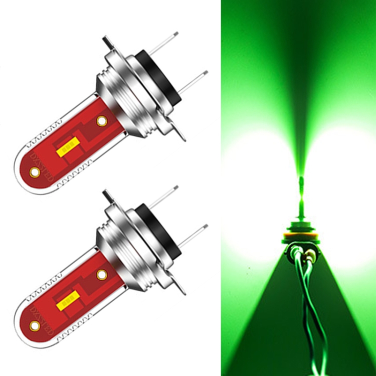 

2 PCS H7 DC9-24V 7W 1200LM IP65 Car LED Fog Light (Green Light)