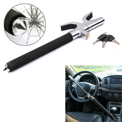 

Car Adjustable Telescopic U Shape Steering Wheel Lock Anti-theft Cipher Lock with Safety Hammer