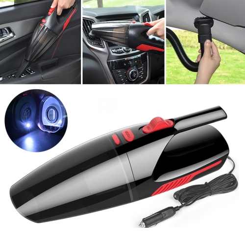 

Car Wired Portable 120W Handheld Powerful Vacuum Cleaner with LED Light Cable Length: 5m(Black)