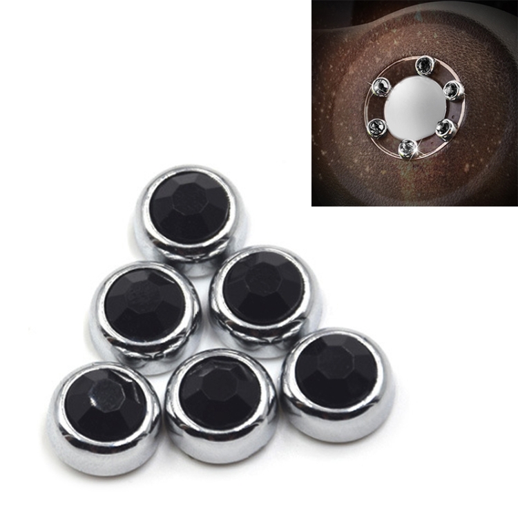 

6 in 1 Car Diamond Sticker Set Personality Crystal Decoration (Black)