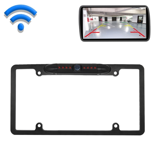 

US License Plate Frame WiFi Wireless Car Reversing Rear View Wide-angle Starlight Night Vision Camera