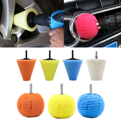 

7 in 1 3 inch Car Polishing Disc Set Wheel Rim Polishing Waxing Sponge