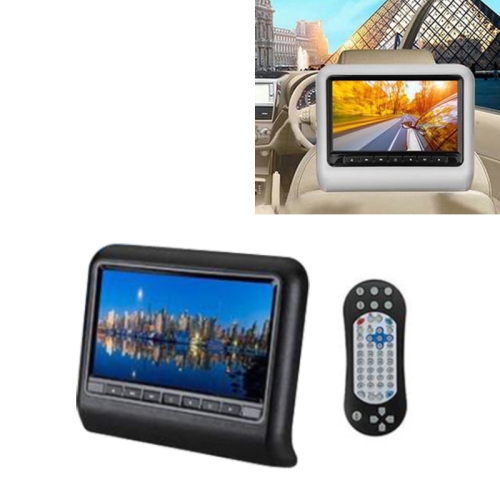 

9 inch Car Rear Row HD External Headrest DVD Player Display + MP5 (Black)