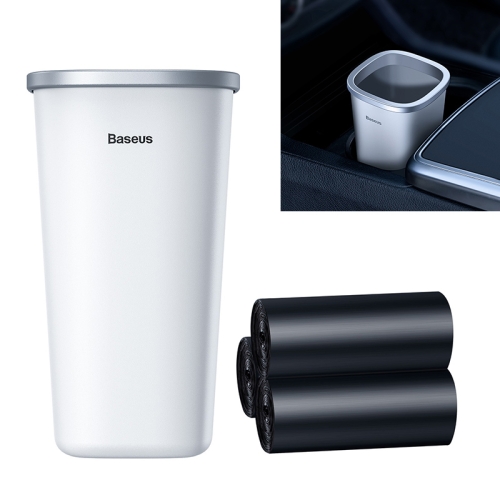 

Baseus CRLJT-A02 PC Dust-free Vehicle-mounted Trash Can with 90 Garbage Bags, Capacity: 800ml(White)