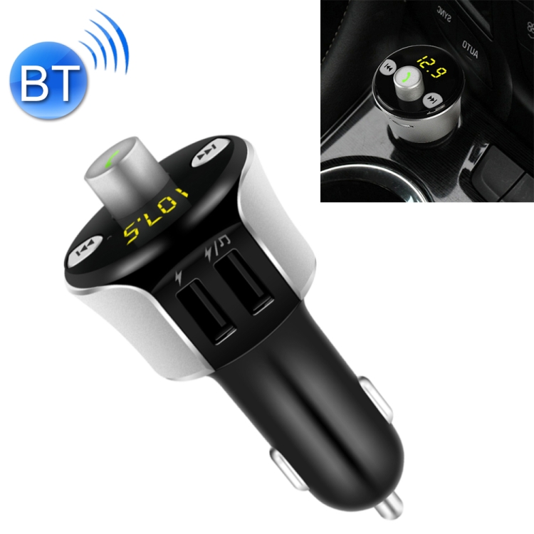 

BC05 Dual USB Charging Bluetooth FM Transmitter MP3 Player Car Kit, Support Hands-Free Call & TF Card & U Disk