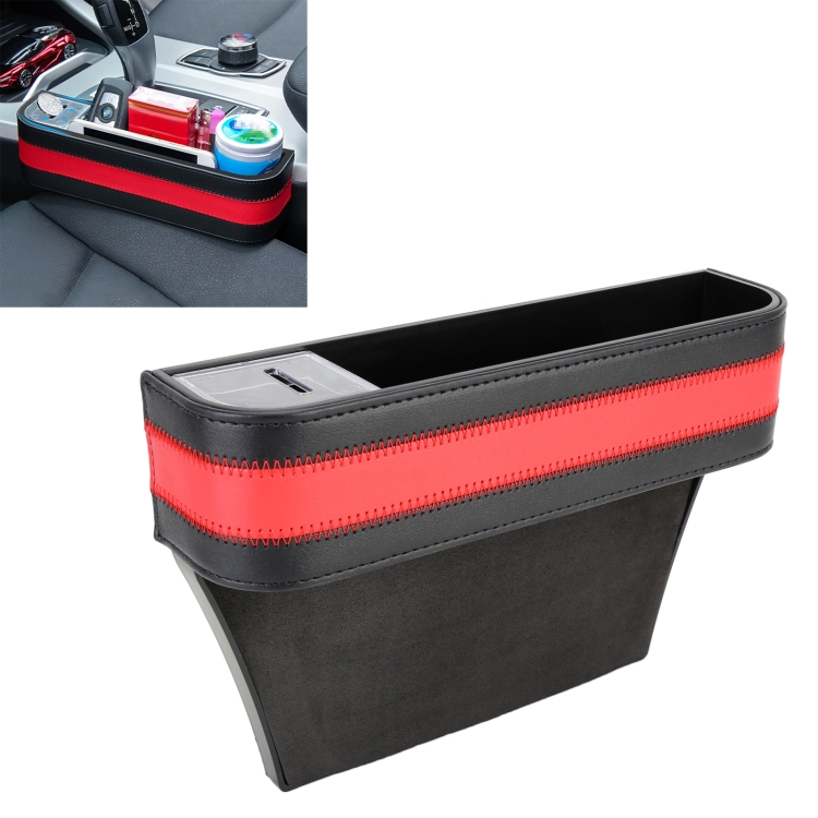 

Car Multi-functional Cup Holder Seat Gap Side Storage Box (Red)