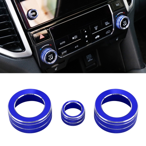 

3 PCS Car Metal Air Conditioner Knob Case for Honda AVANCIER / URV (Blue)