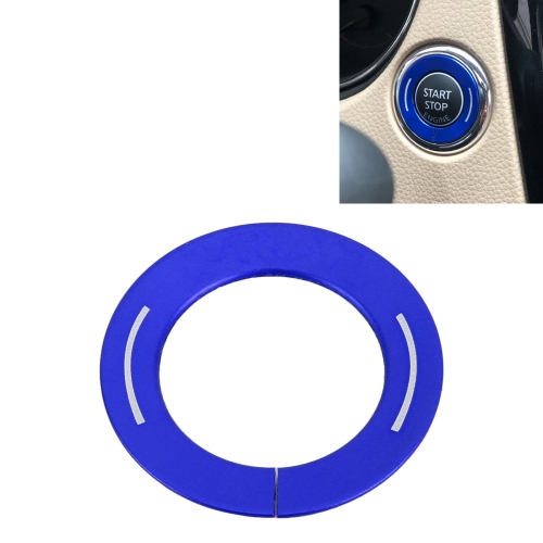 

Car Engine Start Key Push Button Ring Trim Metal Sticker Decoration for Nissan X-TRAIL (Blue)