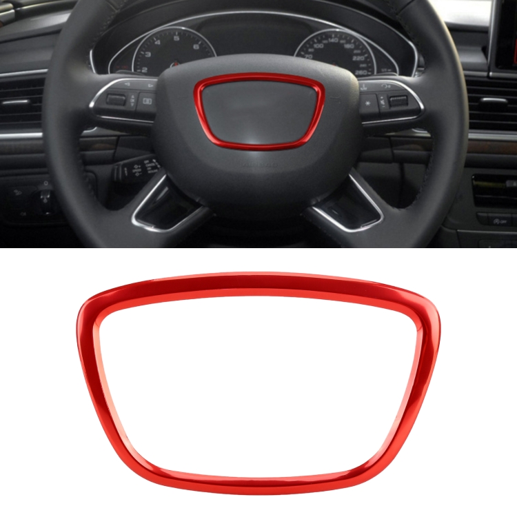 

Car Auto Steering Wheel Ring Cover Trim Sticker Decoration for Audi (Red)