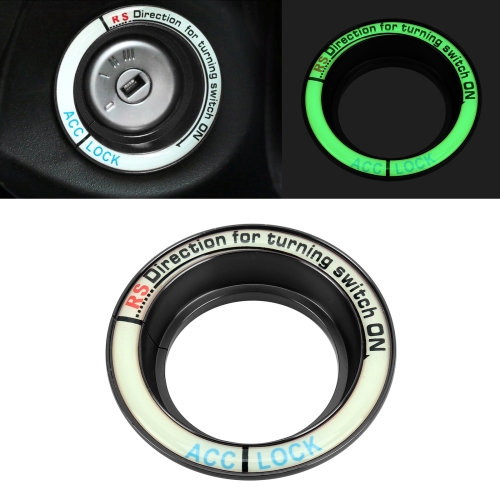 

For Ford Fluorescent Aluminum Alloy Ignition Key Ring, Inside Diameter: 3.2cm (Black)