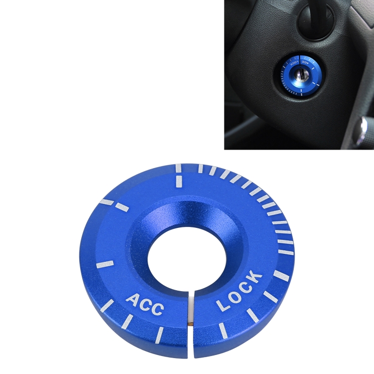

For Volkswagen Metal Ignition Key Ring, Diameter: 4.8cm (Blue)