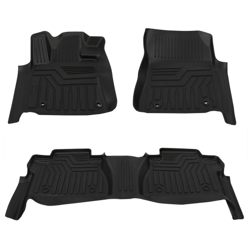 

[US Warehouse] Floor Mats Liners TPE for Toyota Tundra 2014-2020 Double / CrewMax Cab