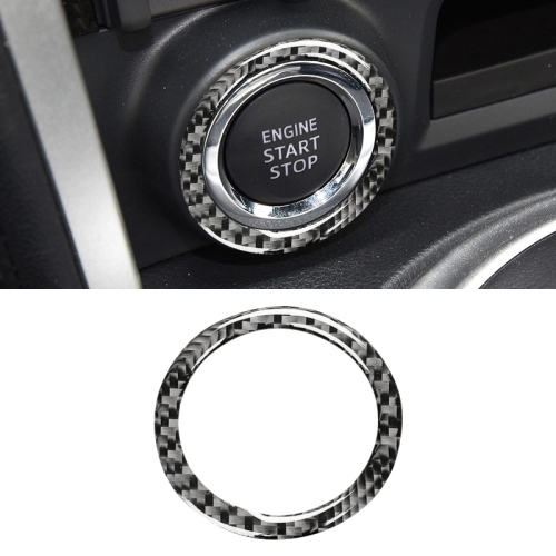 

Car Carbon Fiber One-button Start Decorative Sticker for Subaru BRZ / Toyota 86 2013-2017, Left and Right Drive Universal (Black)