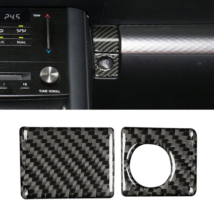 

Car Carbon Fiber Storage Box Switch Decorative Sticker for Lexus IS250 2013-, Left Drive