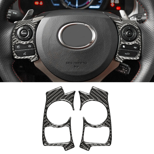 

Car Carbon Fiber Steering Wheel Button Decorative Sticker for Lexus IS250 NX200 200t 300h 13-, Left Drive B Style