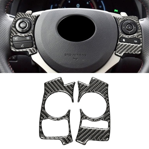 

Car Carbon Fiber Steering Wheel Button Decorative Sticker for Lexus IS250 NX200 200t 300h 13-, Left Drive C Style