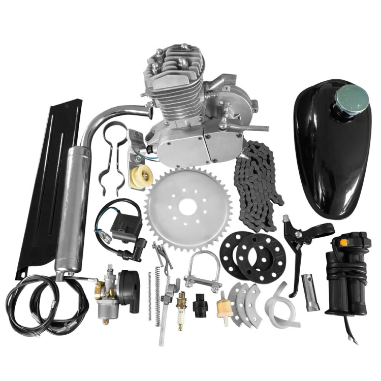 

[US Warehouse] 50cc 2-stroke High Power Engine Bicycle Motor Kit for 26 inch / 28 inch Motorcycles(Silver)