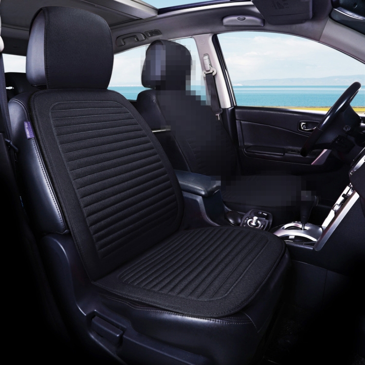 

Car Four Seasons Linen Fabric Front Seat Cushion (Black)