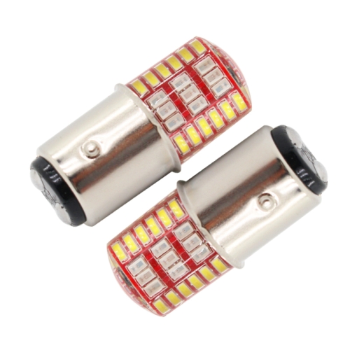 

2 PCS 1157 DC12V / 1.1W Motorcycle / Car LED Double Color Flashing Light Turn Signal / Brake Lamp with 42LEDs SMD-3014 Lamp Beads